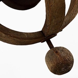 Lampada da parete in legno rustico americano vintage a forma di botte di vino, lampada da soggiorno e camera da letto