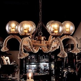 Lampadario Mini Stile Vintage Metallo