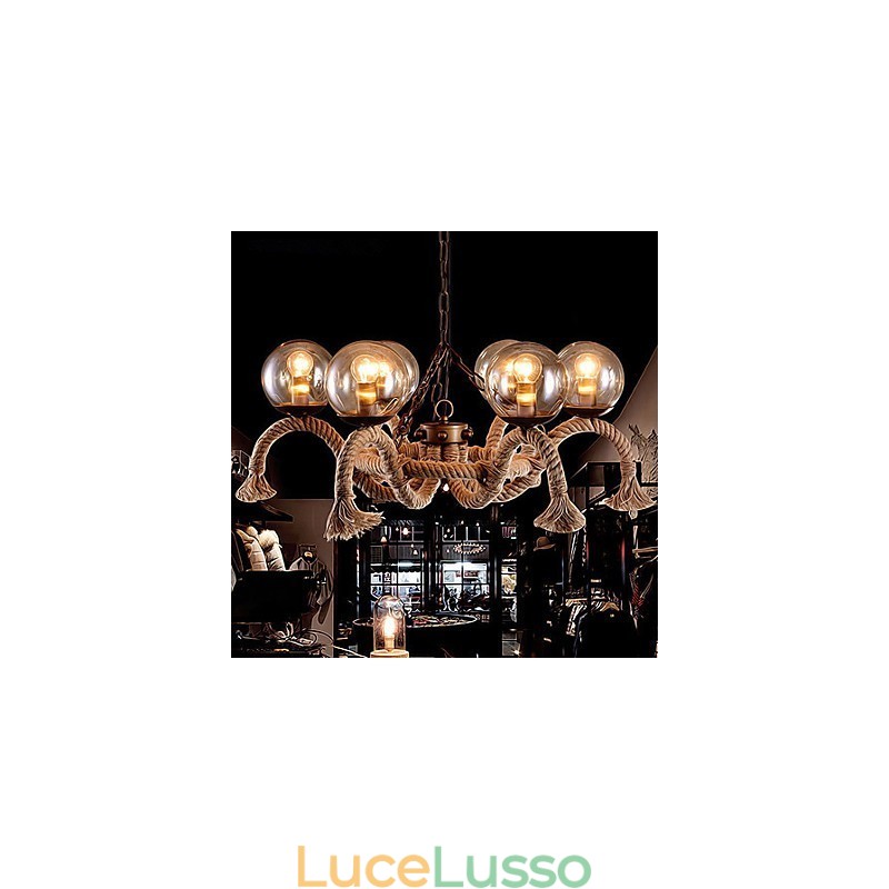 Lampadario Mini Stile Vintage Metallo