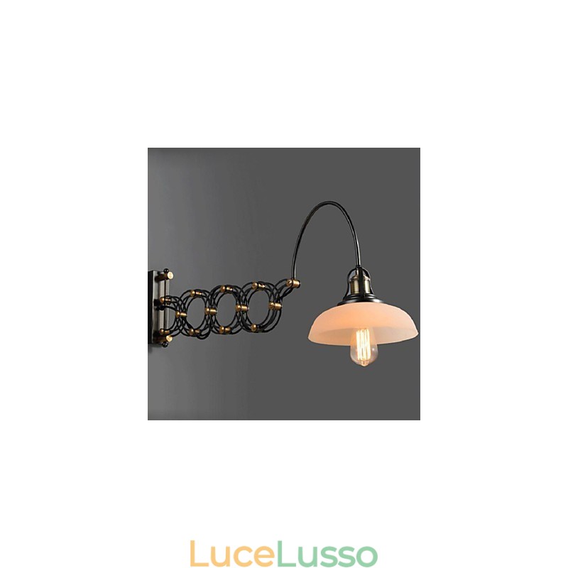 Lampada da parete telescopica in ferro per ristorante americano vintage industriale, camera da letto, studio, scala creativa, corridoio
