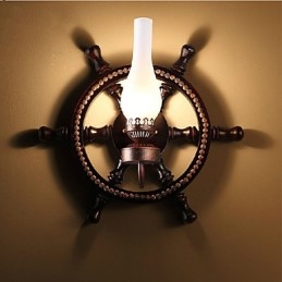 Lampada da parete una luce e vetro