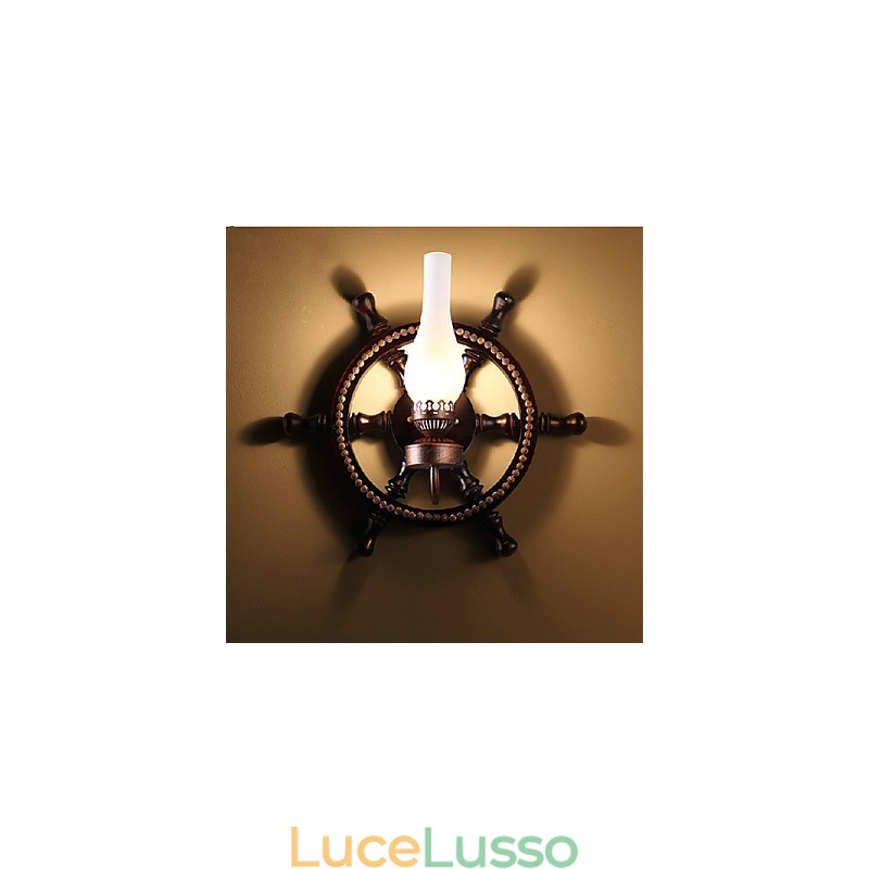Lampada da parete una luce e vetro