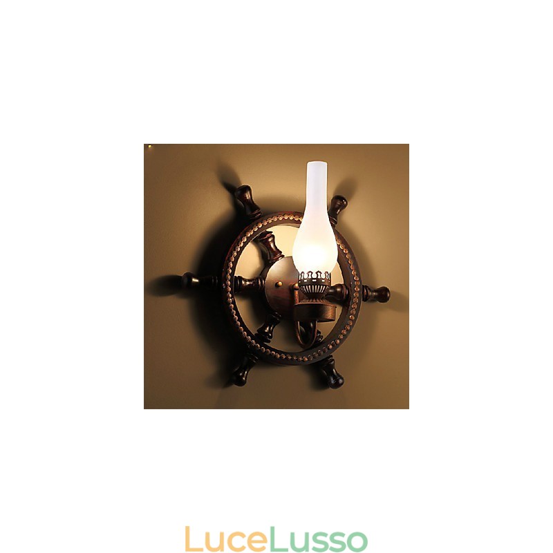 Lampada da parete una luce e vetro