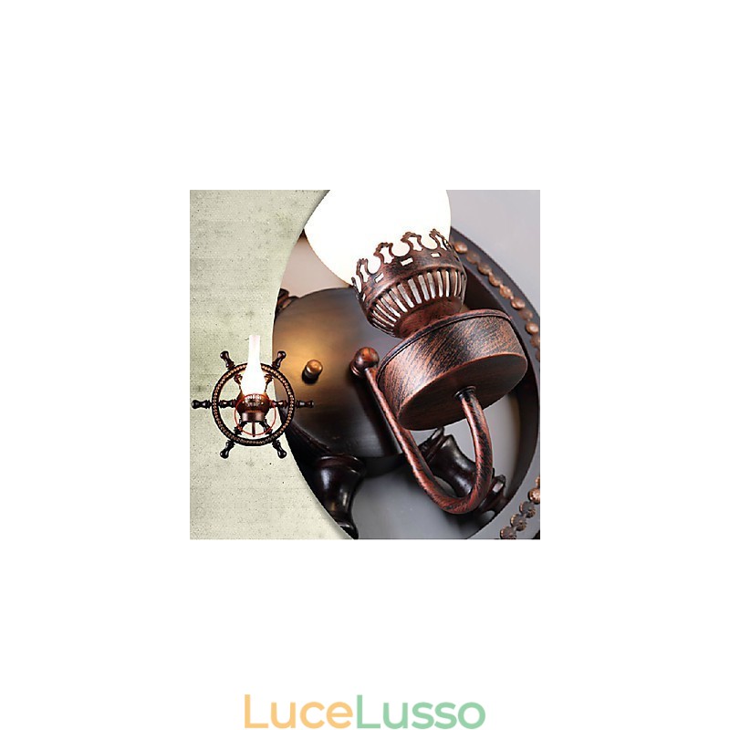 Lampada da parete una luce e vetro