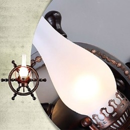 Lampada da parete una luce e vetro