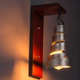 Applique da parete in legno antico 1 luce