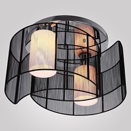 Plafoniera Design Moderno 2 Luci Nero