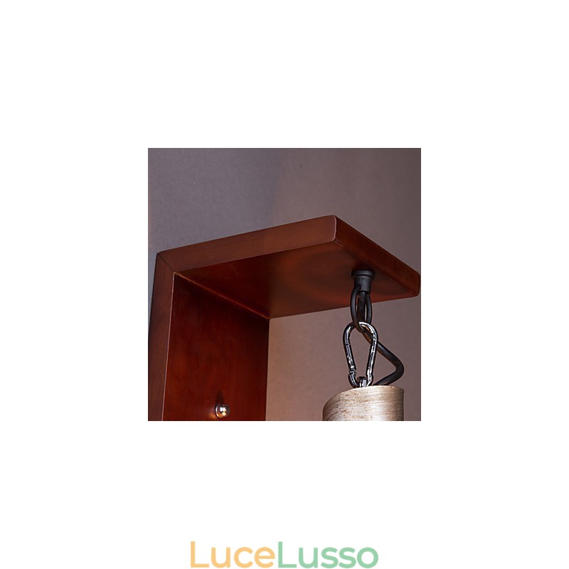 Applique da parete in legno antico 1 luce