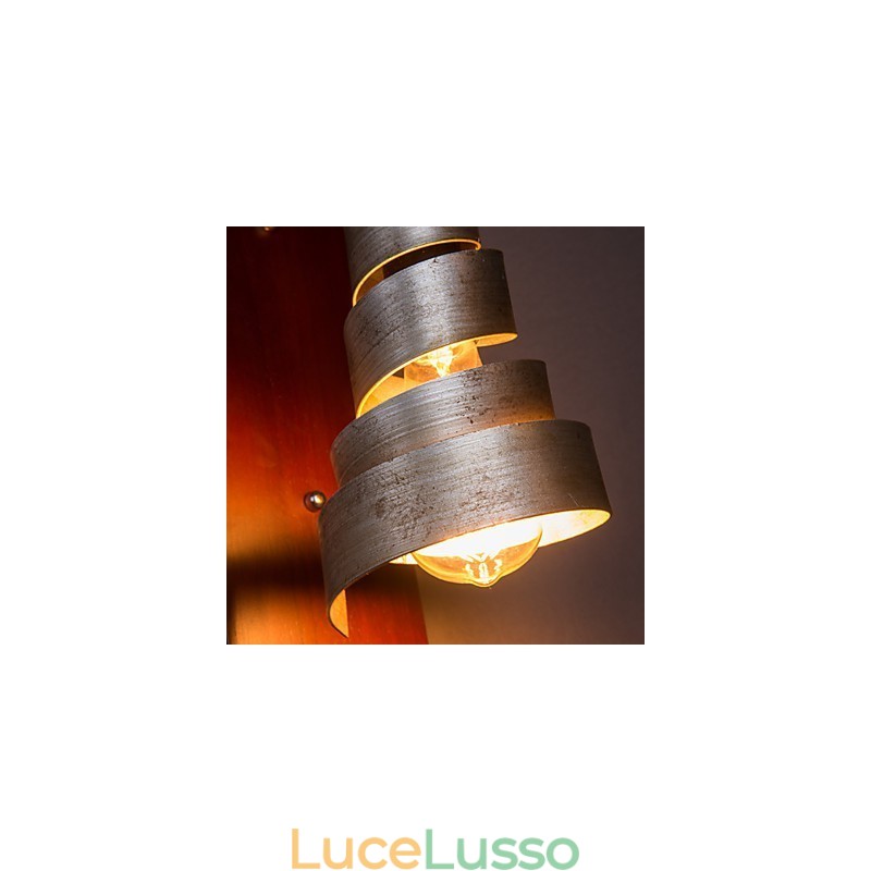 Applique da parete in legno antico 1 luce