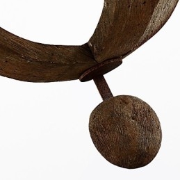 Mini applique da parete in stile rustico Lodge Wood Bamboo