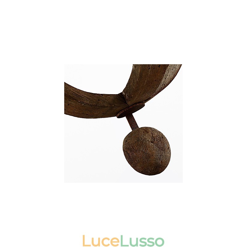 Mini applique da parete in stile rustico Lodge Wood Bamboo