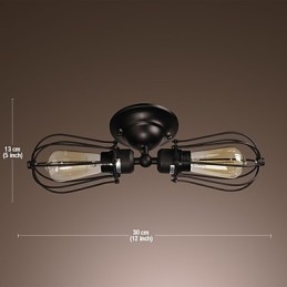 Applique da parete dorata a 2 luci in stile antico