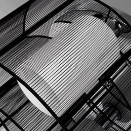 Plafoniera Design Moderno 2 Luci Nero