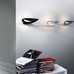 Applique artistica con 1 luce in bianco e nero
