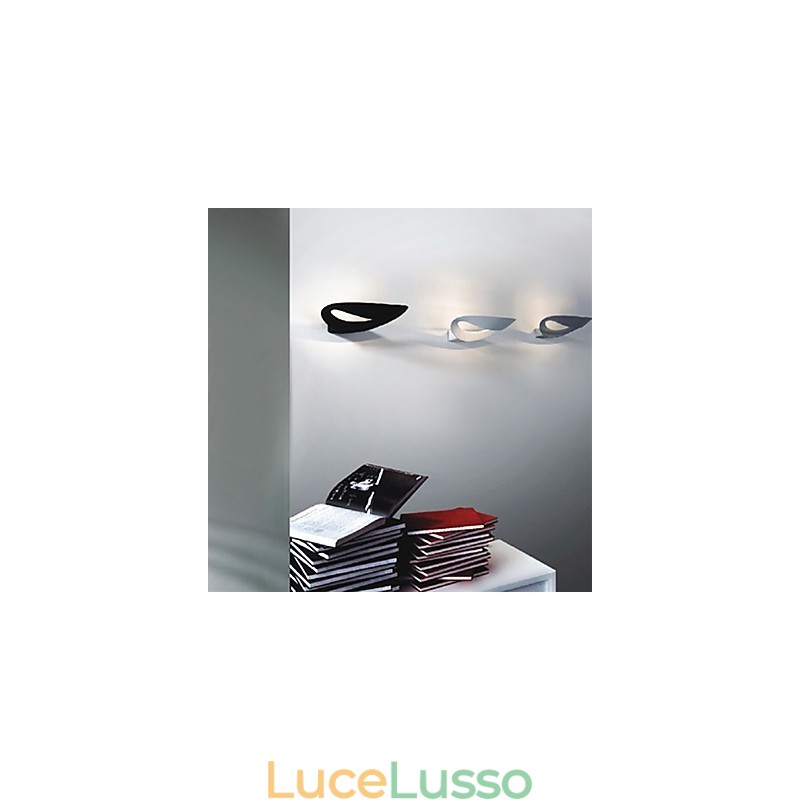 Applique artistica con 1 luce in bianco e nero