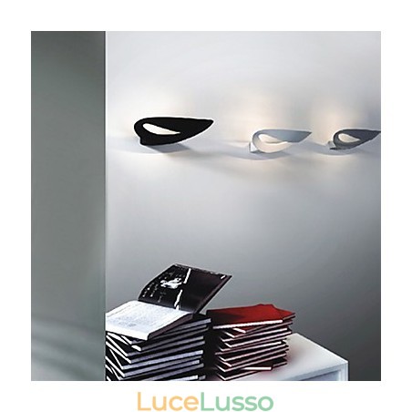 Applique artistica con 1 luce in bianco e nero Applique artistica con 1 luce in bianco e nero