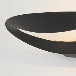 Applique artistica con 1 luce in bianco e nero