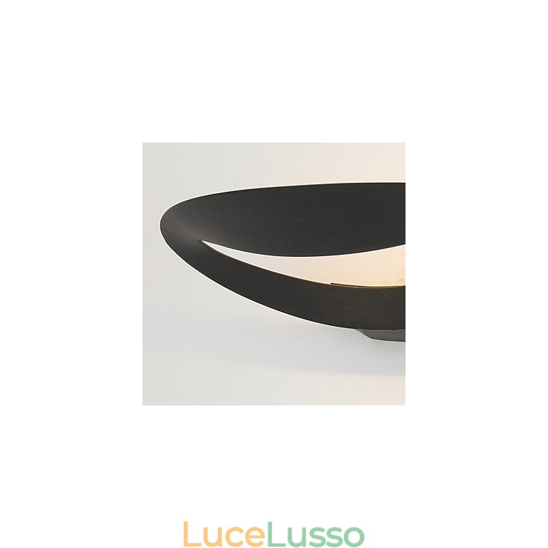 Applique artistica con 1 luce in bianco e nero