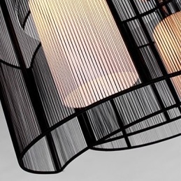 Plafoniera Design Moderno 2 Luci Nero
