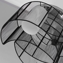 Plafoniera Design Moderno 2 Luci Nero