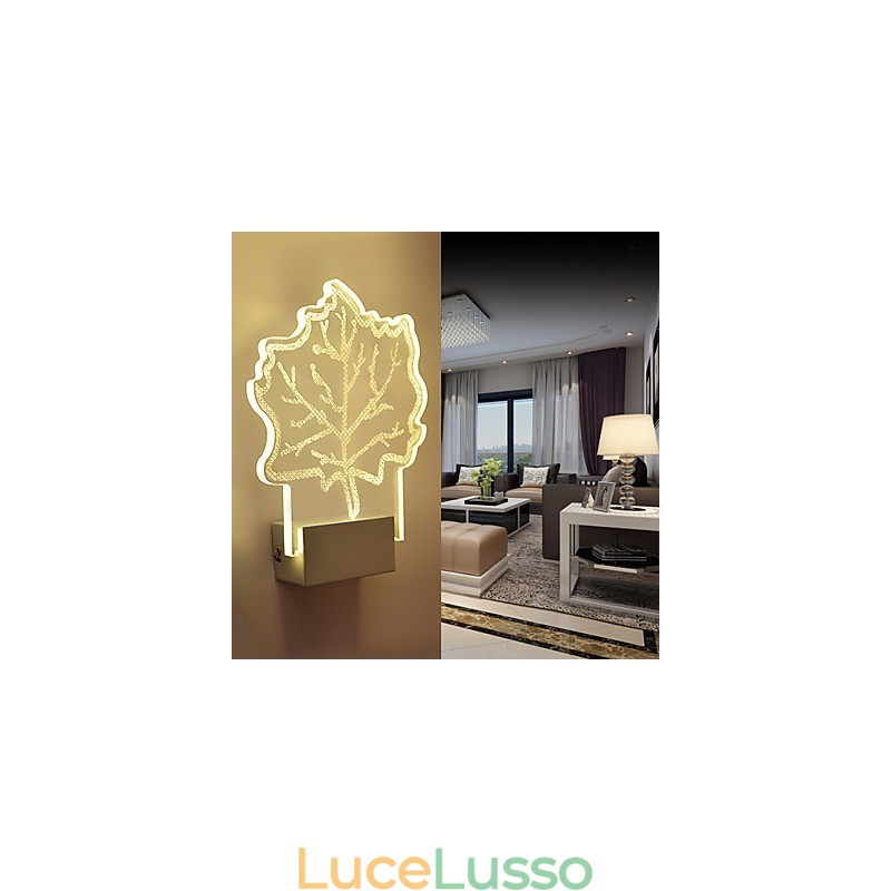 Lampada da parete in acrilico Lampada in PVC Chip luminoso Moderno contemporaneo Metallo