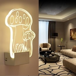 Lampada da parete in acrilico Lampada in PVC Luce moderna contemporanea Metallo