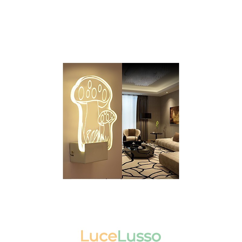 Lampada da parete in acrilico Lampada in PVC Luce moderna contemporanea Metallo