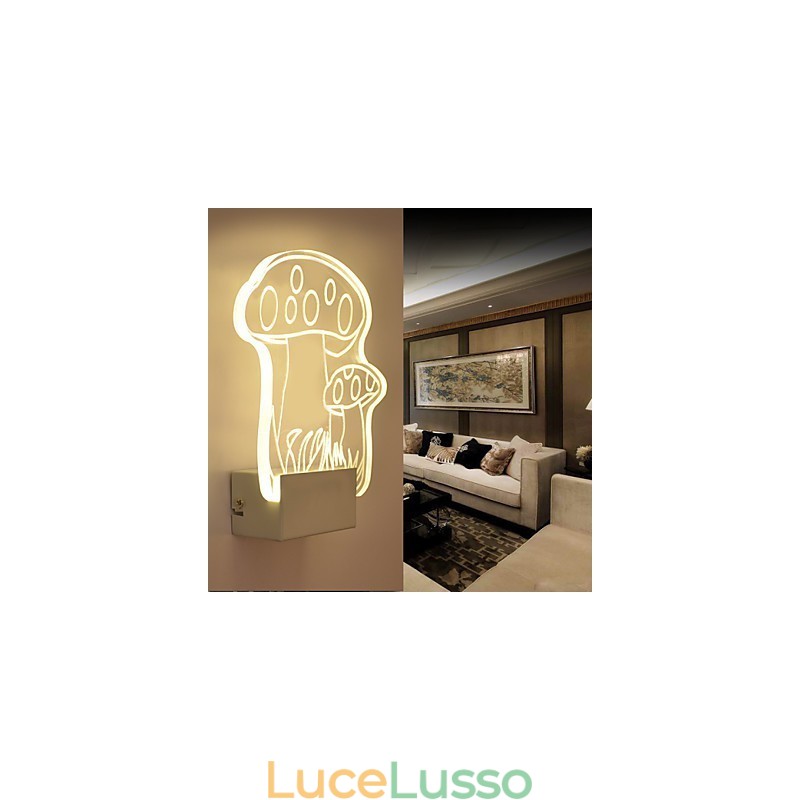 Lampada da parete in acrilico Lampada in PVC Luce moderna contemporanea Metallo