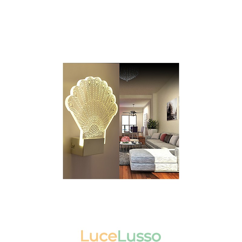Lampada da parete in acrilico Lampada in PVC Luce moderna contemporanea Metallo