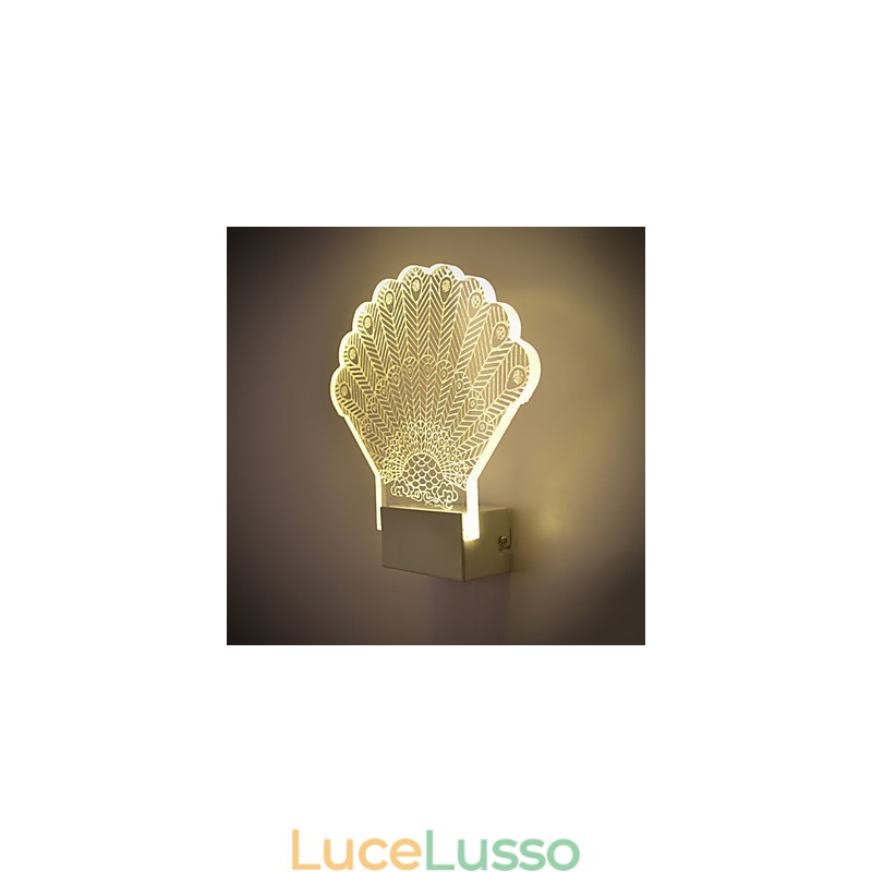 Lampada da parete in acrilico Lampada in PVC Luce moderna contemporanea Metallo