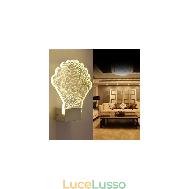 Lampada da parete in acrilico Lampada in PVC Luce moderna contemporanea Metallo