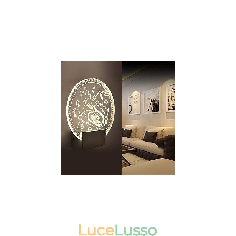 Lampada da parete in acrilico Lampada in PVC Luce moderna contemporanea Metallo