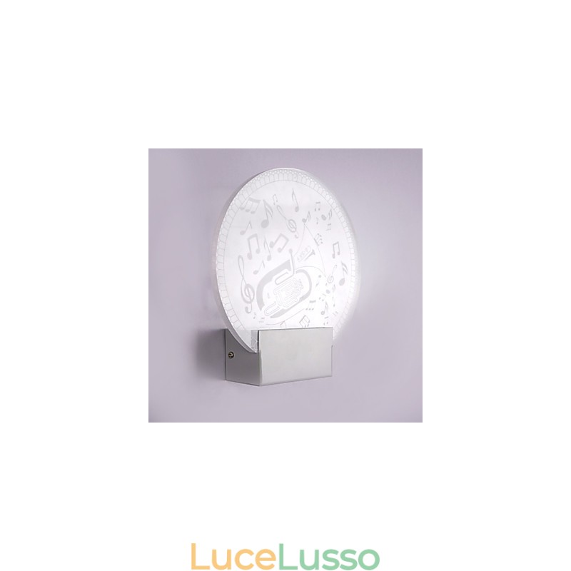 Lampada da parete in acrilico Lampada in PVC Luce moderna contemporanea Metallo