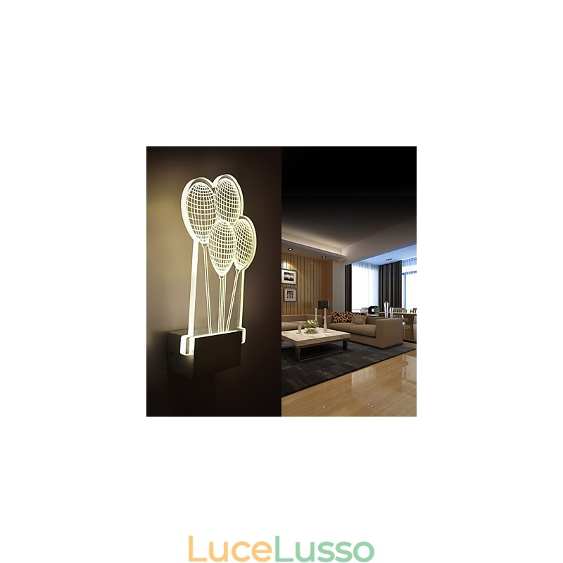 Lampada da parete in acrilico Lampada in PVC Luce moderna contemporanea Metallo