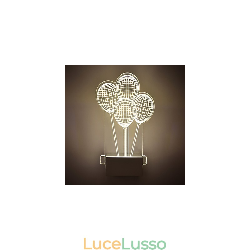 Lampada da parete in acrilico Lampada in PVC Luce moderna contemporanea Metallo