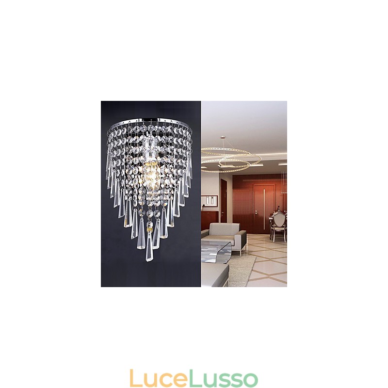 Applique da parete in cristallo di classe con 1 luce