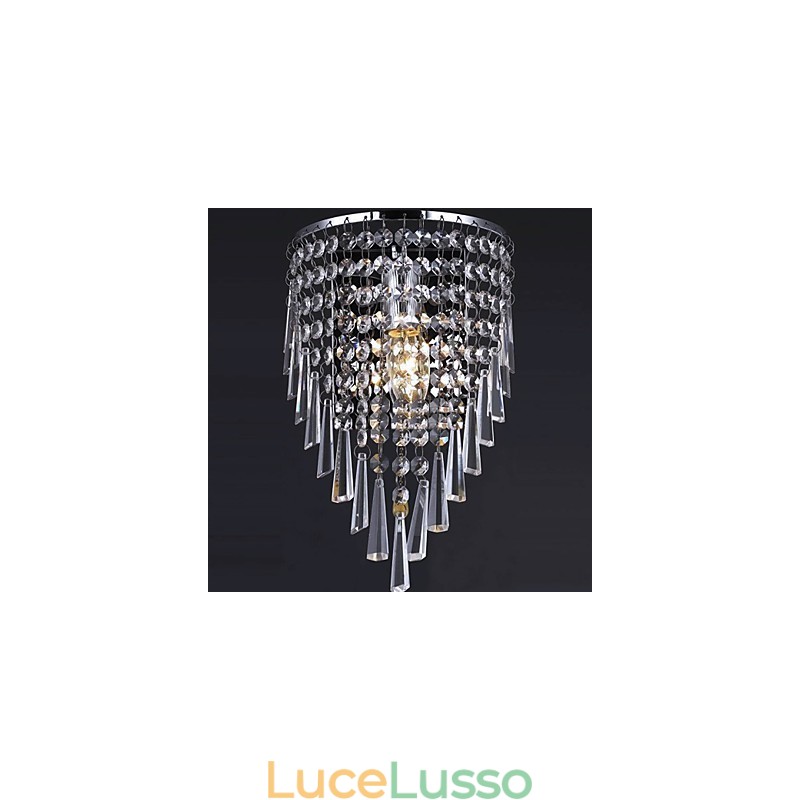 Applique da parete in cristallo di classe con 1 luce