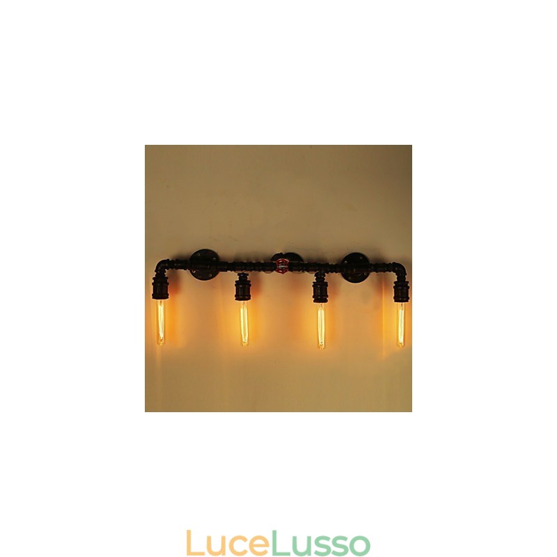 Mini applique da parete in stile rustico Lodge in metallo