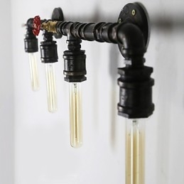 Mini applique da parete in stile rustico Lodge in metallo