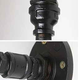 Mini applique da parete in stile rustico Lodge in metallo