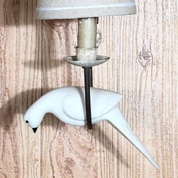 Mini applique da parete in stile country in legno e bambù