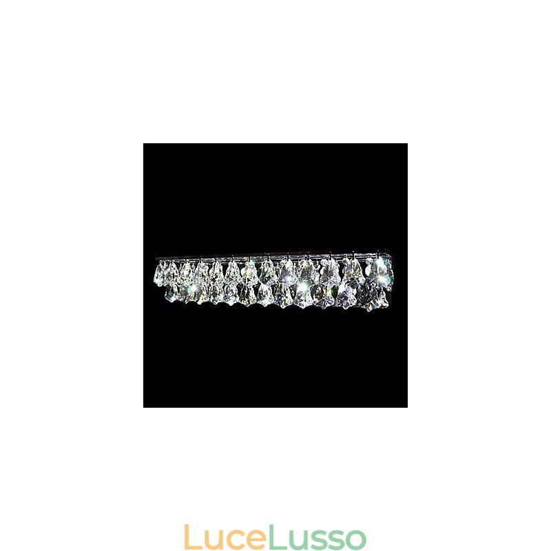 Applique da parete in cristallo a filo moderno contemporaneo in metallo