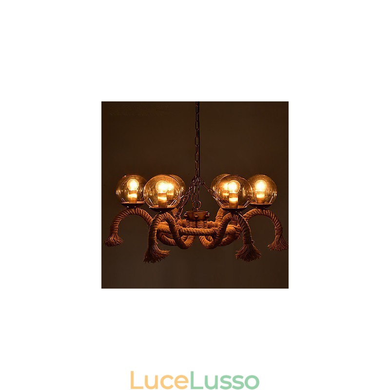 Lampadario Mini Stile Vintage Metallo