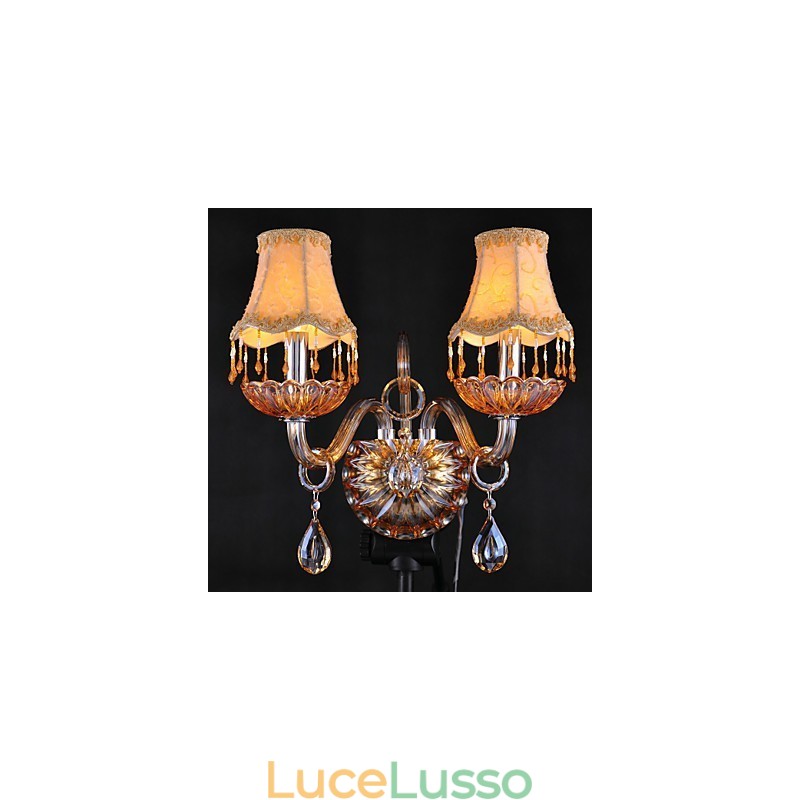 Mini applique da parete moderne in metallo cromato argento