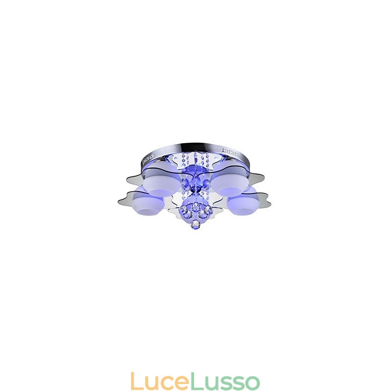 Telecomando 5 luci con luce da soffitto moderna blu rossa da montare a filo