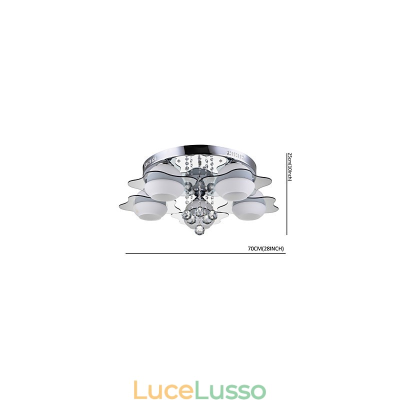 Telecomando 5 luci con luce da soffitto moderna blu rossa da montare a filo