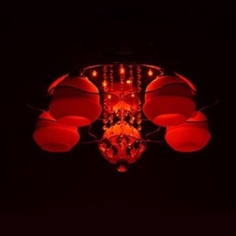Telecomando 5 luci con luce da soffitto moderna blu rossa da montare a filo