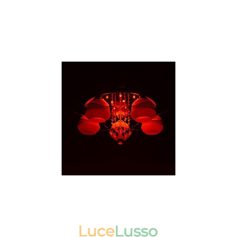 Telecomando 5 luci con luce da soffitto moderna blu rossa da montare a filo
