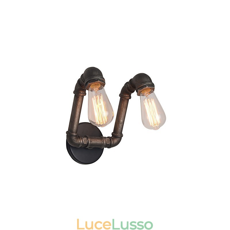 Lampada da parete retrò in metallo per caffetteria