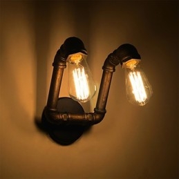 Lampada da parete retrò in metallo per caffetteria